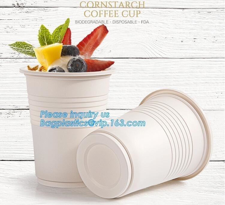 Taza de consumición biodegradable de la naturaleza plástica 12oz de la maicena de los nuevos productos, PA biodegradable plástico del PLA de las tazas de las tazas disponibles