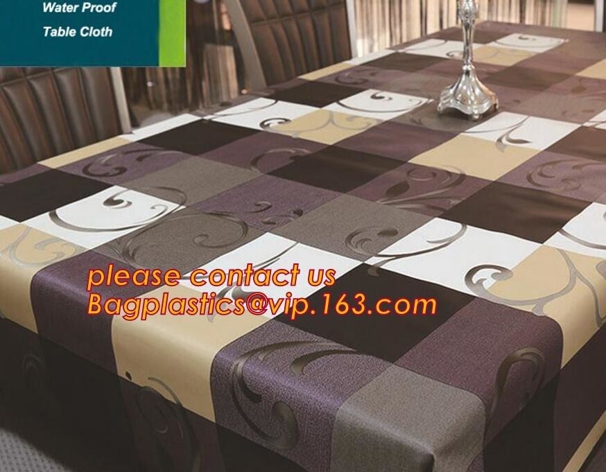 El mantel europeo Oilproof impermeable del cuadrado del estilo del PVC no lava el cojín plástico más mantel caliente anti del café del terciopelo