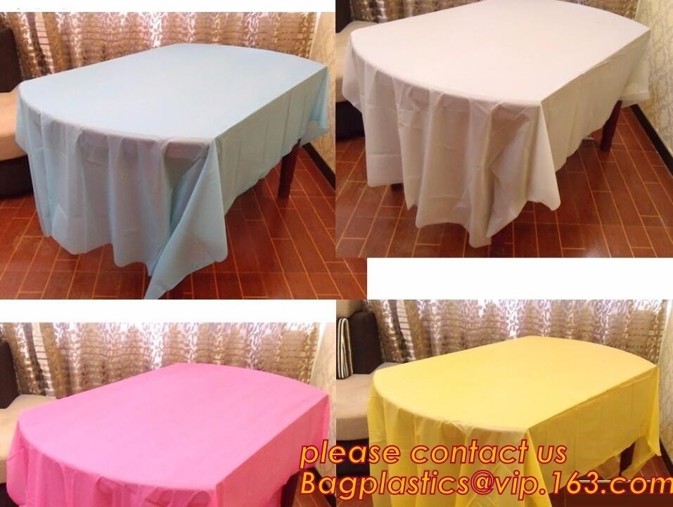 La decoración plástica colorida de la boda del mantel suministra colores de la cubierta de tabla del partido 10 para elegir, PA impermeable de la cubierta de tabla