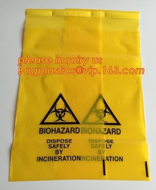 Bolso de basura plástico del rollo coreless del interleaf del bolso de basura del drawtape del biohazard de la capacidad de la extra grande para el uso del hospital, Industri