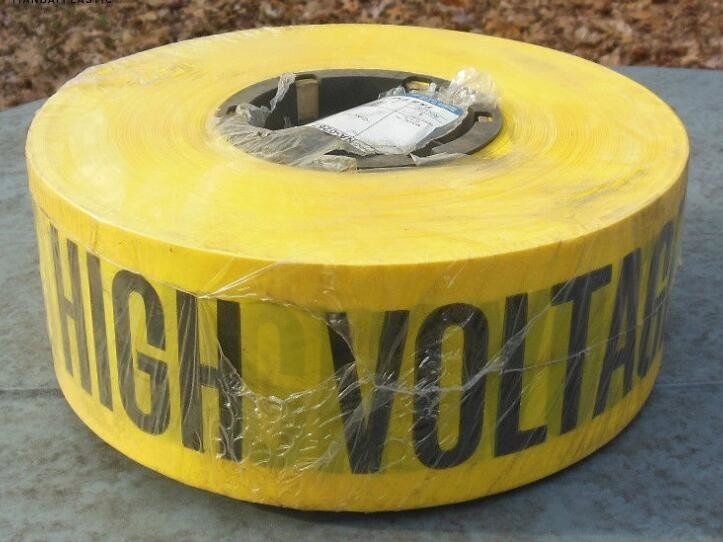 Cinta amonestadora aguda inadhesiva del color rojo del rollo 3-Inch de la cinta de la precaución de la cinta del PELIGRO de YelloRed, cinta de la precaución para la advertencia de la barrera