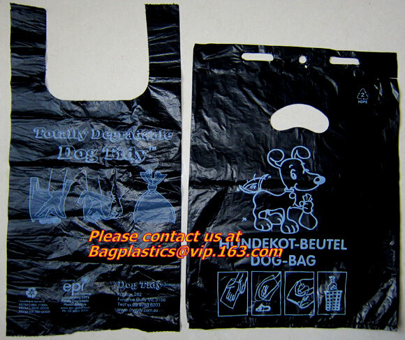 Bolso de empaquetado de la camiseta del escudete del descuento del gato de calidad superior del animal doméstico, bolsos del perro del impulso, bolsos del gato, basura