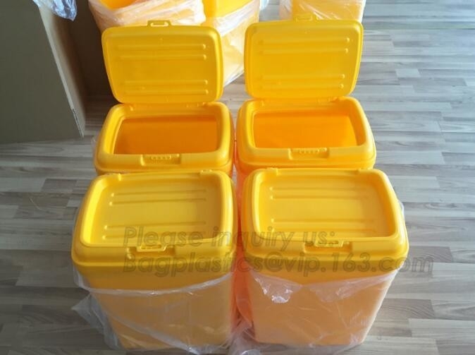 Envase de encargo del molde del alimento para animales del barril del almacenamiento con la tapa plástica, contenedores de almacenamiento de comida de perro de los PP con el cuenco del animal doméstico de la ventosa