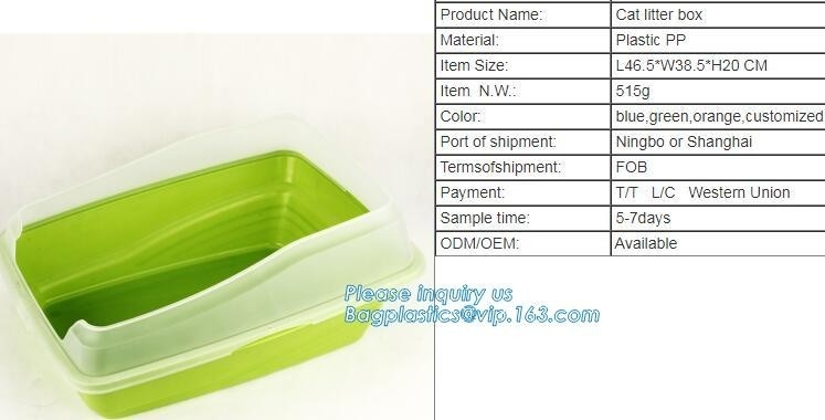 Estilo libre portátil de lujo Cat Toilet, caja de Cat Toilet Box Cat Litter de arena para gatos plástica automática libre de la cucharada del viaje toile