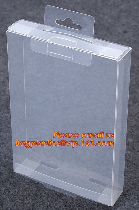 caja de plástico transparente suave transparente de empaquetado del PVC del pliegue, pequeña caja plástica, caja de regalo del plástico transparente