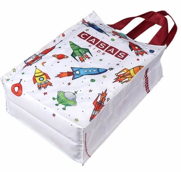 la bolsa de asas coreana de la lona de algodón de la impresión de algodón 12oz, paquete modificado para requisitos particulares barato del bagease del bolso de la lona de algodón del bolso de compras del totalizador del logotipo