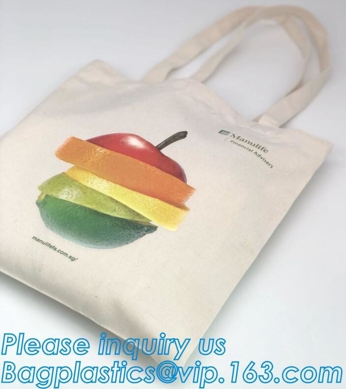 La bolsa de asas larga coloreada diseño general del bolso de la lona de la manija del bolso del algodón, produce compras vegetales grises del algodón de la manija reutilizable