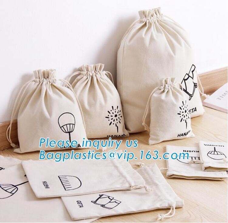 El bolso de lazo orgánico del algodón del OEM, crea el bolso de lazo para requisitos particulares de impresión amistoso del algodón de la lona de Eco, bolso de lazo de la muselina