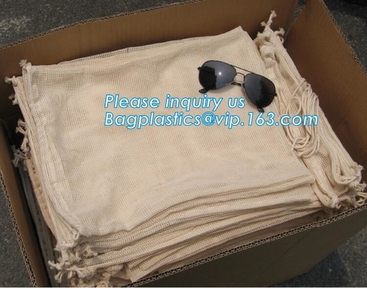 La bolsa blanca estupenda de encargo modificada para requisitos particulares de la muselina del tamaño personaliza el bolso de lazo de encargo del algodón del LOGOTIPO, drenaje durable de la lona de algodón