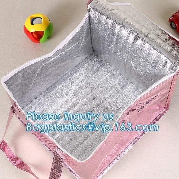 PAQUETE disponible del bolso del almuerzo de la oficina de Oxford del paño del aislamiento del almuerzo del bolso del refrigerador termal portátil de aluminio reutilizable de la calidad