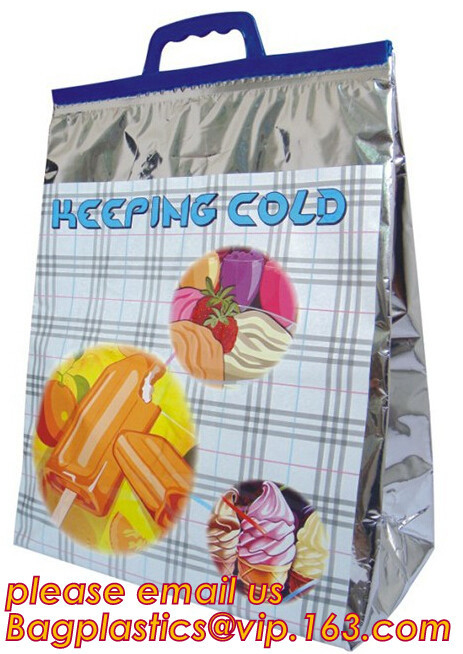 los bolsos aislados disponibles termales de la comida aislaron trazadores de líneas de la caja del papel de aluminio/ji más fresca aislada disponible de la conservación en cámara frigorífica
