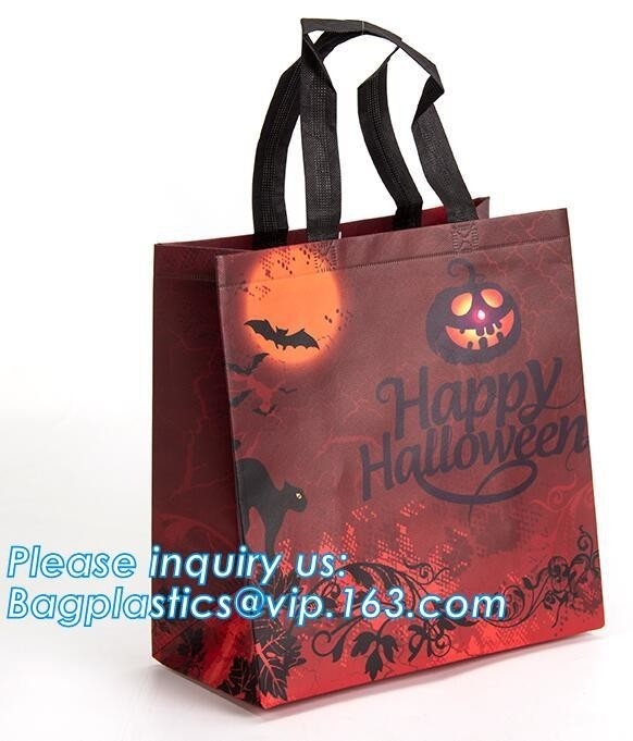 Halloween santifica todo el portatraje no tejido reutilizable de la fabricación de la fábrica/el bolso no tejido de Guangzhou/la bolsa de asas no tejida del regalo