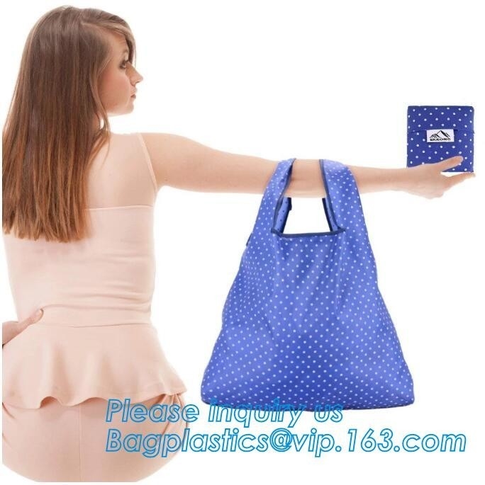 bolso de compras animal lindo de encargo del poliéster del diseño 190T del precio de fábrica plegable, polye plegable plegable promocional reutilizable