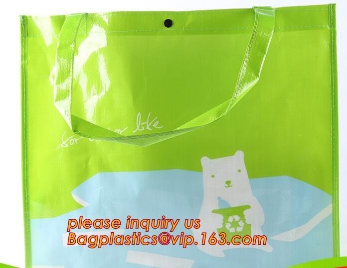 la bolsa de asas del polipropileno, bolso promocional del maquillaje de la tela no tejida de Tote Fabric Polypropylene Laminated PP de las compras del vino, OEM