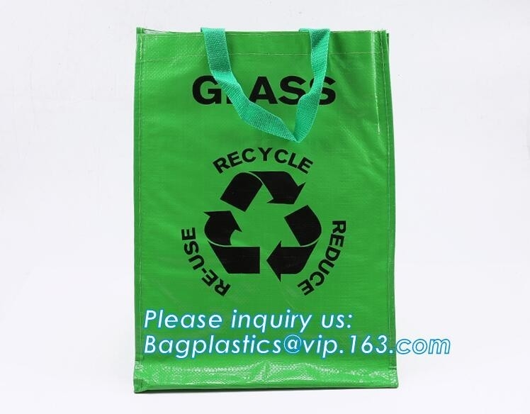 Bolso de compras laminado tejido PP de la manija de la prenda impermeable de la moda, bolso tejido que hace compras grande tejido pp reutilizable laminado moda