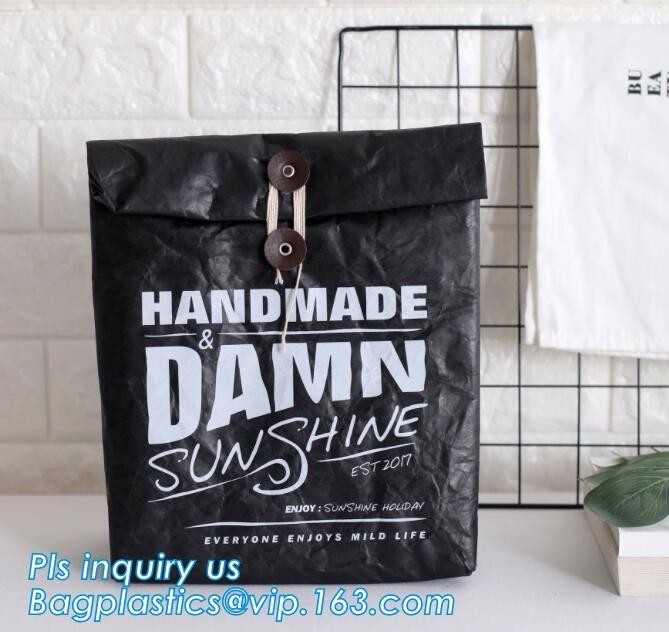 cesta organizada tyvek blanco amistoso del eco, bolso del almacenamiento del lavadero del hogar, Br resistente del rasgón ligero de la bolsa de papel del tyvek