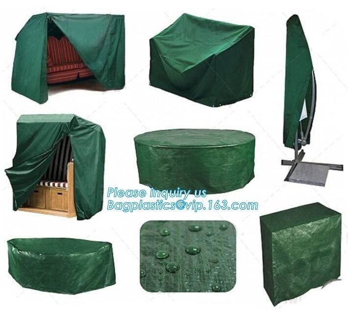 EL PATIO RESISTE A LAS CUBIERTAS RECTANGULARES DEL SISTEMA DE LOS MUEBLES DE LA PROTECCIÓN 8 SEATER, MUEBLES RESISTENTES DEL PATIO QUE APILAN LAS CUBIERTAS DE LAS SILLAS, EC
