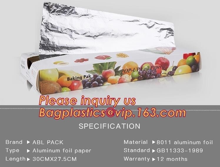 rollo de aluminio enorme de la hoja del papel de embalaje de la BARBACOA del uso de la cocina del hogar, rollos de jumbo del papel de aluminio, rollos de jumbo de la hoja bagplastic