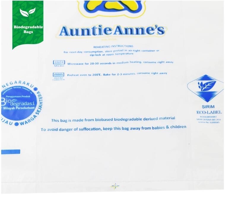 Cree la planta para requisitos particulares basó el bolso que hace compras plástico del HDPE de la manija suave biodegradable abonable del lazo, manija suave p del lazo del flexi