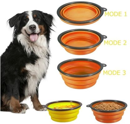 Agua plegable del animal doméstico del viaje del silicón del cuenco del perro de Eco del alimentador del perro de la comida amistosa de los productos