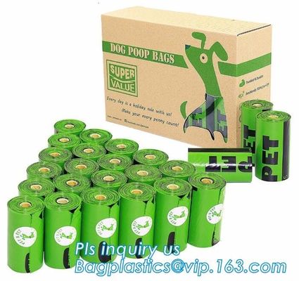 El bolso verde biodegradable del impulso del perro abulta el HDPE EPI de Dispener del hueso de Baggie