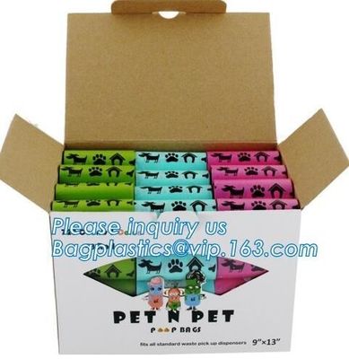 Repuesto mezclado Rolls de los bolsos del impulso de la basura del animal doméstico del perro de Eco de los productos amistosos perfumados del perro